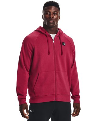 CHAMPION MENS Red Full Zip Hoodie and pockets LIGHT Jacket 